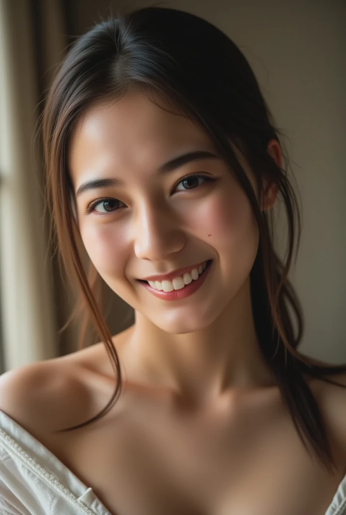 Highest quality, Face focus, Soft Light, Ultra-high resolution, (Realistic:1.4), RAW Photos,
Japan Girls Naked,  cute,smile、 (pupil, Eye light),  Detailed beautiful face, ,(High resolution detail of human skin texture),
(Long Hair),
The location is the beach、whole bodyポーズ、My nipples are very erect、whole body、Genitals in full view、（Spreading her genitals wide with her fingers）、zoom in、Spreading her legs、The fingers of both hands are spreading the genitals、The fingers of both hands are spreading the pussy open so that the depths of the vagina can be seen、（Large clitoral glans）、
