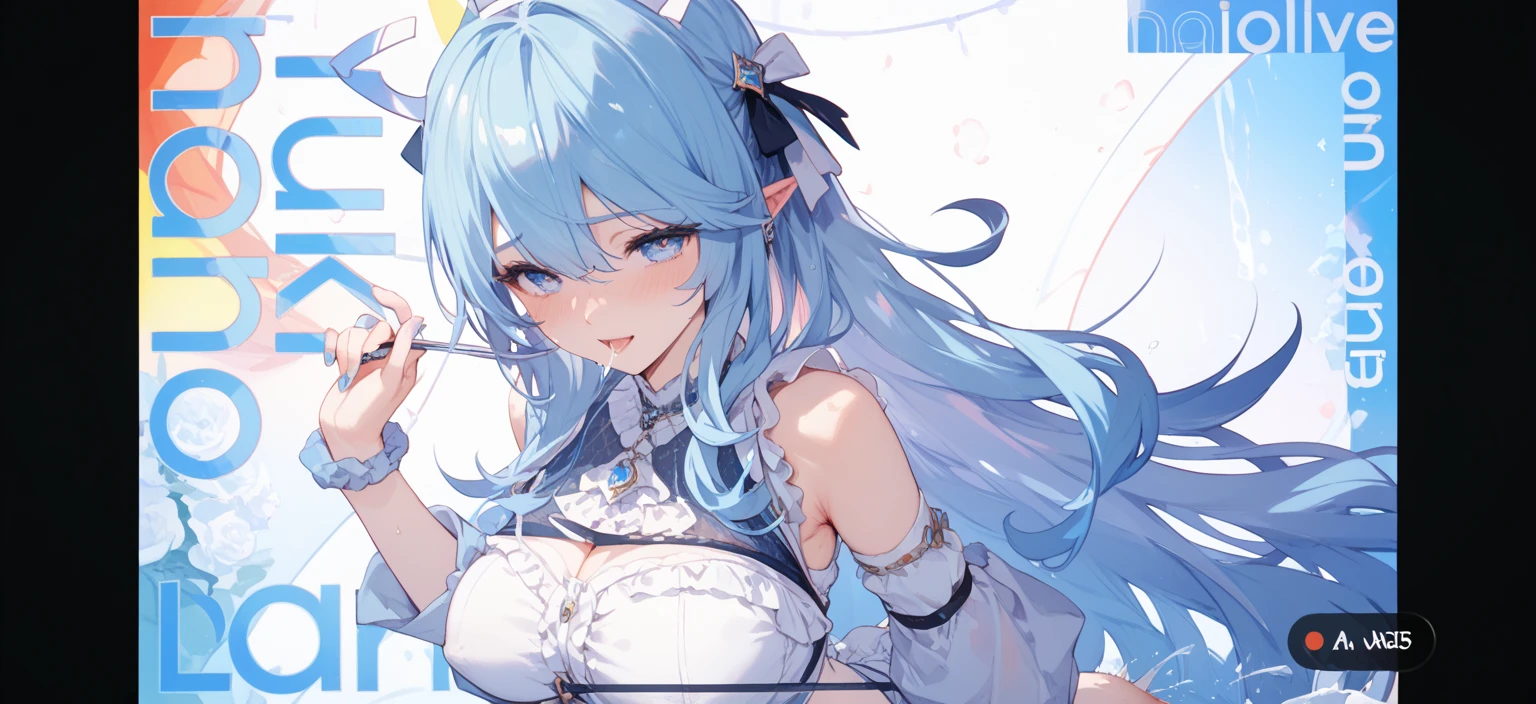 ((Above the shoulder，facial closeups))， Bigboobs， looking at viewert， ultra-realistic realism, Ghibli-style colors,  Ghibli-style colors, japanese manga,  Standing Picture, angle of view,  foreshortening, foreshortening, 8K, super detailing，All women have big breasts,Endless realism, cellshading,，character sheets, reference sheet, Standing Picture, 8K, super detailing, 1080p, Women's HD，femele, 16k, A high resolution, Best quality, high high quality, Anatomically correct, tmasterpiece, Acura, hyper HD，as elegant as a swan，unreal-engine， Ghibli-style colors,   japanese manga,  Standing Picture, angle of view,battle armor，ssee-through，Lace skirt，Blue hair，Red-eyed，Sexy big breasts，Transparent tulle clothes