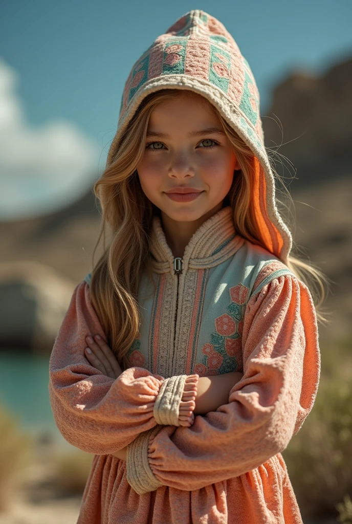 girl CHILD 10 years old, Russian blonde in braids, gelado, diversas cores.