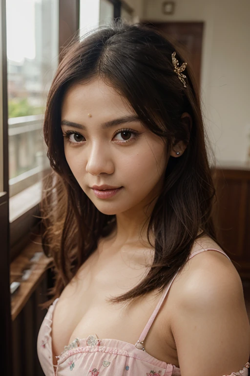 ((top-quality、8K、​masterpiece:1.3))、one girls、(Random hairstyle、immensity:1.4)、a roomの中、in a house、a room、kitchin、cuisine、dining、、二重まぶた、G Cup Big、big butt shape、Protruding meat、A slender、Model body type、BMI25 value、A slender、Breasts are big、Fatty、Plump、real looking skin、moderately muscular stomach、26 year old、Protruding chest、ultra-small panties、Ultra-sheer micro bikini swimsuit with purple lace、Fully visible chest、Spilled chest、2 arms、 Two-legged、look at a camera、Random nature、wetted skin、real layla off、Refreshing smile、Bra laces cut、bra removed、mesh bra、toppless、Tight outfit with light skin、You can see the whole frame、Take a bewitching pose、NSFW