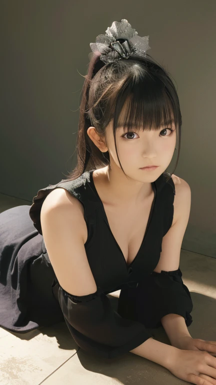 (Highest quality:1.2),32k HDR,High resolution,(20-year-old woman),(Ultra Wide Angle),(View from above:1.2),((Glaring at the camera)),(Japanese women),(Blonde),Flat bangs,Dark Room,Medium chest,Squat with your feet apart,Show off your crotch,両腕をhandcuffsで繋がれている,((handcuffs)),Detailed face,High quality eyes,Keep your eyes focused,Nose and mouth,Face Focus,Super Face close-up gentle and charming Chinese beautiful woman, 繊細でセクシーなLock骨,Small Nose, Focus on the face, Face close-up, 薄Dark Room,ruins,Embarrassed, moist eyes,Sad expression,Looking into the camera,Very beautiful eyes,Flat Chest,Tragic,A fleeting expression,,((Gothic Lolita)),((Constraints)),((Lock)),((Plate at your feet,Dog food dish)),((Staring straight ahead)),((Fox ears on head)),((Fox&#39;s Tail)),((short hair,Shaggy,Bob,long)),(Red Hair,Brown Hair,Black Hair,Silver),(uniform),((Dark eyeliner)),((Slanted Eyes)),((Big eyes)),((Hands)),((Women who are kept)),((Pets)),((In the cage)),((Jail)),