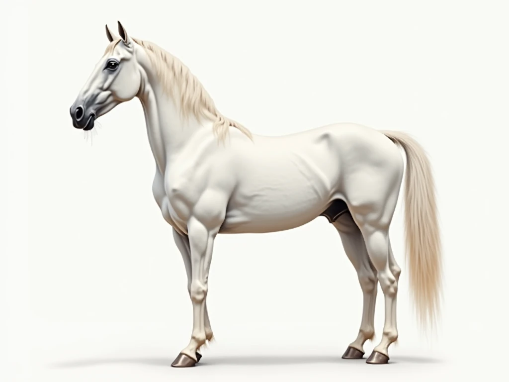 Gray horse with white toes, without armor and its owner with completely golden minecraft-style armor 