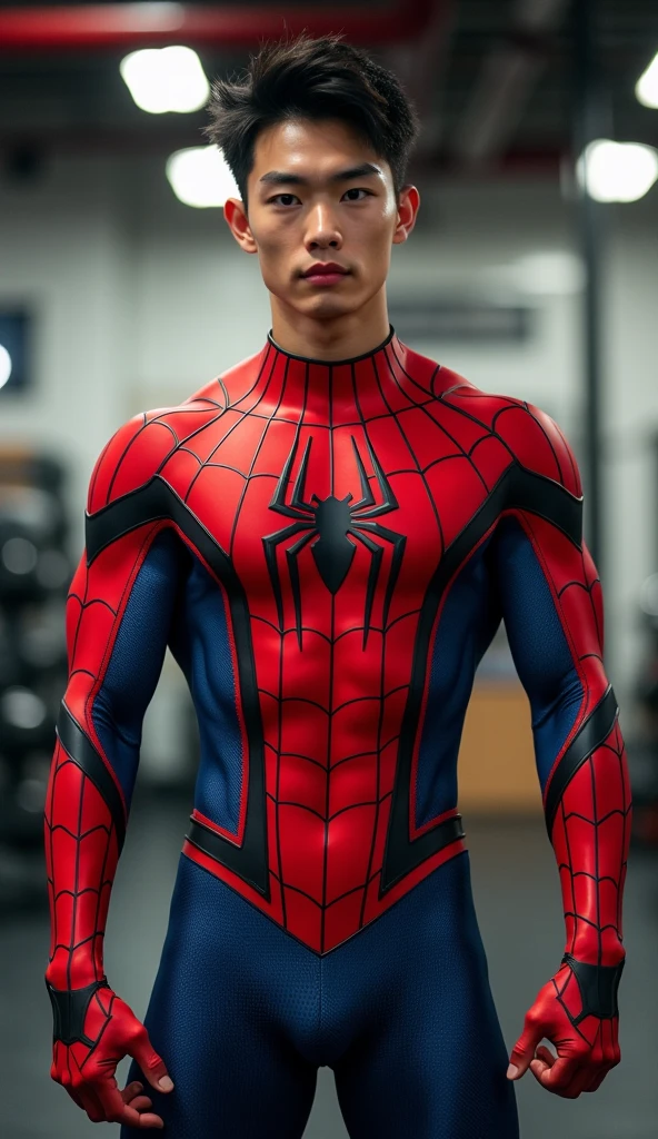 (Two), (Man), Two Spider-Men, Handsome Muscular High School Boys, Mischievous Smile, (High Detail: 1 1), Natural Skin, High Quality, Beautiful Eyes, (Detailed Face and Eyes), (Face: 1 2), Noise, Real Photo, PSD, Sharp Focus, High Resolution 8K, Real and Professional Photos, 8K UHD, Soft lighting, high quality, film grain, fujifilm XT3