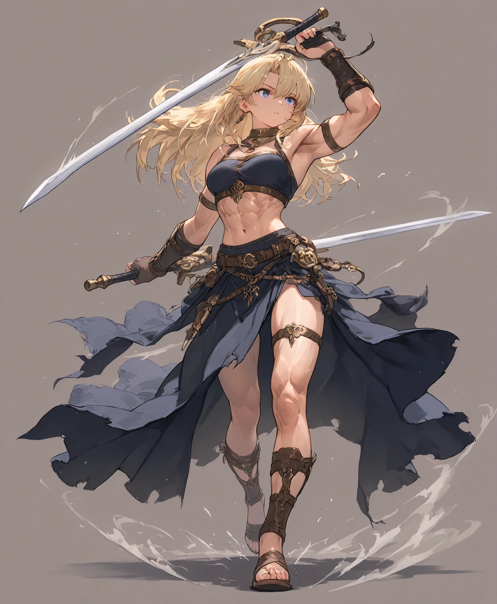 (best quality,4k,8k,highres,masterpiece:1.2),ultra-detailed, ((fox girl)), ((cute)), ((perfect face)), ((expressive face)), (((full body))), ((perfect body)), (((standing pose))), (((big sword))), (((perfect sword))), (((detailed sword))), (((very baggy and long belly dance harem pants))), (((perfect pants))), (((detailed clothes))), (((bare feet))), ((fully detailed)),illustration,vivid colors