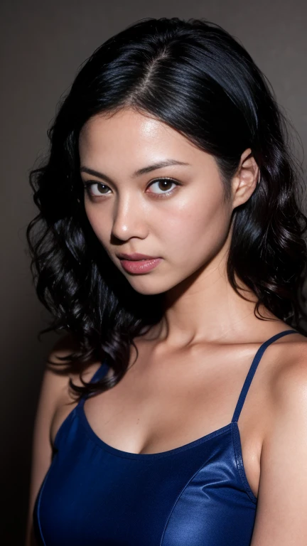 highest quality, epic realistic, ((in the pitch black darkness :1.4)), (()),(background: dark ) high contrast ,glorious picture, lowest lux, lighting face, she's comfortable, wearing white lingerie, looks incredible, (8k, Raw photo, Highest quality),(epic realistic:1.5), a woman, face,(detailed eyes:0.8),(looking at the camera:1.4), (Highest quality), ( high contrast, deep shadows),Intricate details,cinematic,((skin:1.4)), (long dark hair:1.3), long hair, messy ,(Hdr:1.5),Detailed, colors, Superior quality, Masterpiece, Raw Photo (20-year-old, looking at viewer), beautiful, (wearing underwear,), perfect, natural, perfect composition, portrait, perfect face, smiling expression, Captivating eyes, Bright details, Tight lips, (High Skin Detail),, (blue tint: 0.6), (sale: 0.8), (bloody: 0.7), Key lighting , (backlight: 0.5), Medium depth of field, Canon 5d, 50mm lens, f/4 apertures, (Ultra-detailed, Complex detail), sharp focus, soft colors, 8k, Absurd, 80mm, dark background, photography, smiling, small round breasts ,