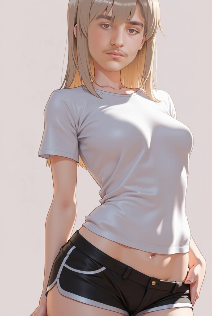 Woman wearing string tank top