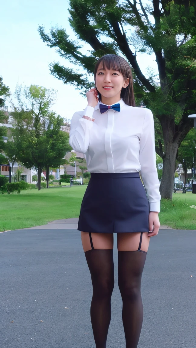 Super detail, masterpiece, highest quality, super high resolution, 8K high resolution, photo-like clarity, detailed eyes, gradation, (Photorealistic stick: 1.5), sharp focus, spring outdoors, (smile: 1.2), (3 girls), cute, young, (whole body: 1.3), perfect anatomical body proportions, ticker, Nikon Z9 80mm lens, maste piece, model standing, tiny panties, tiny micro panties: see-through, The panties are white panties made of lace material, ((dark blue school uniform, white blouse, cute white short-sleeved blouse with red ribbon, short loose socks, dark brown loafers)), ((all panties) See)), ((The skirt is definitely worn)), (lifted skirt hem), sit in a triangle shape with the thighs slightly inward, panty focus, too bright natural light, bright sunlight, detailed lace panty pattern ,(((Lifts the skirt while standing and shows the panties to the camera))),,(((Lifts the skirt bigger and bigger, shows the panties to the camera))) Super slim body Gcup bust, body shape of a slim model , beautiful posture, pigtail hair