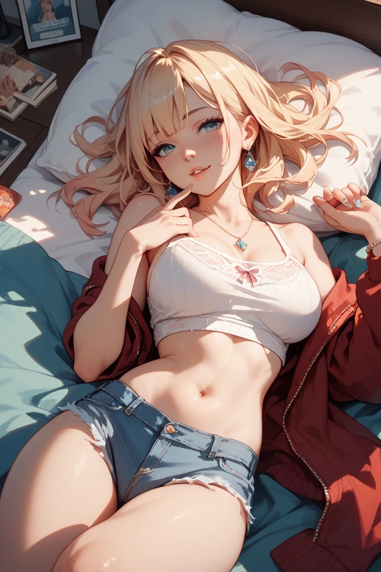 (Masterpiece)、非常にdetailedな、Best Quality、Beautifully painted、超detailedな、8K High Resolution、Wearing a mini white shirt、Mini short panties、Exposing shoulders、Take off your shirt and be naked、Moe、Perfect slim sports body、Perfect breasts、 Look at the viewer、Zoom out the whole body、In the living room、Lying on the sofa bed POV body、Very shy、I almost cry、detailed:-1、detailed:0、detailed:0.5、detailed:1、detailed:1.5、detailed:-1、detailed:0、detailed:0.5、detailed:1、detailed:1.5、