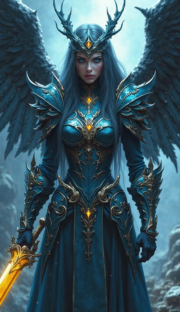 intricate glimmer glass costume eagle, fly in the sky, abyss, digital concept art, tachism, rainbow firework, dark palette, blue hour, professional artwork, abhorrent, evil aesthetics, radiant abstraction background detail, smooth and flawless feather, perfection, hyper real, ultra fine detailed skin, ultra quality, cinematic still, 16k, conceptual contrast, natural lighting, all captured in sharp focus, rendered in stunning 32k resolution,