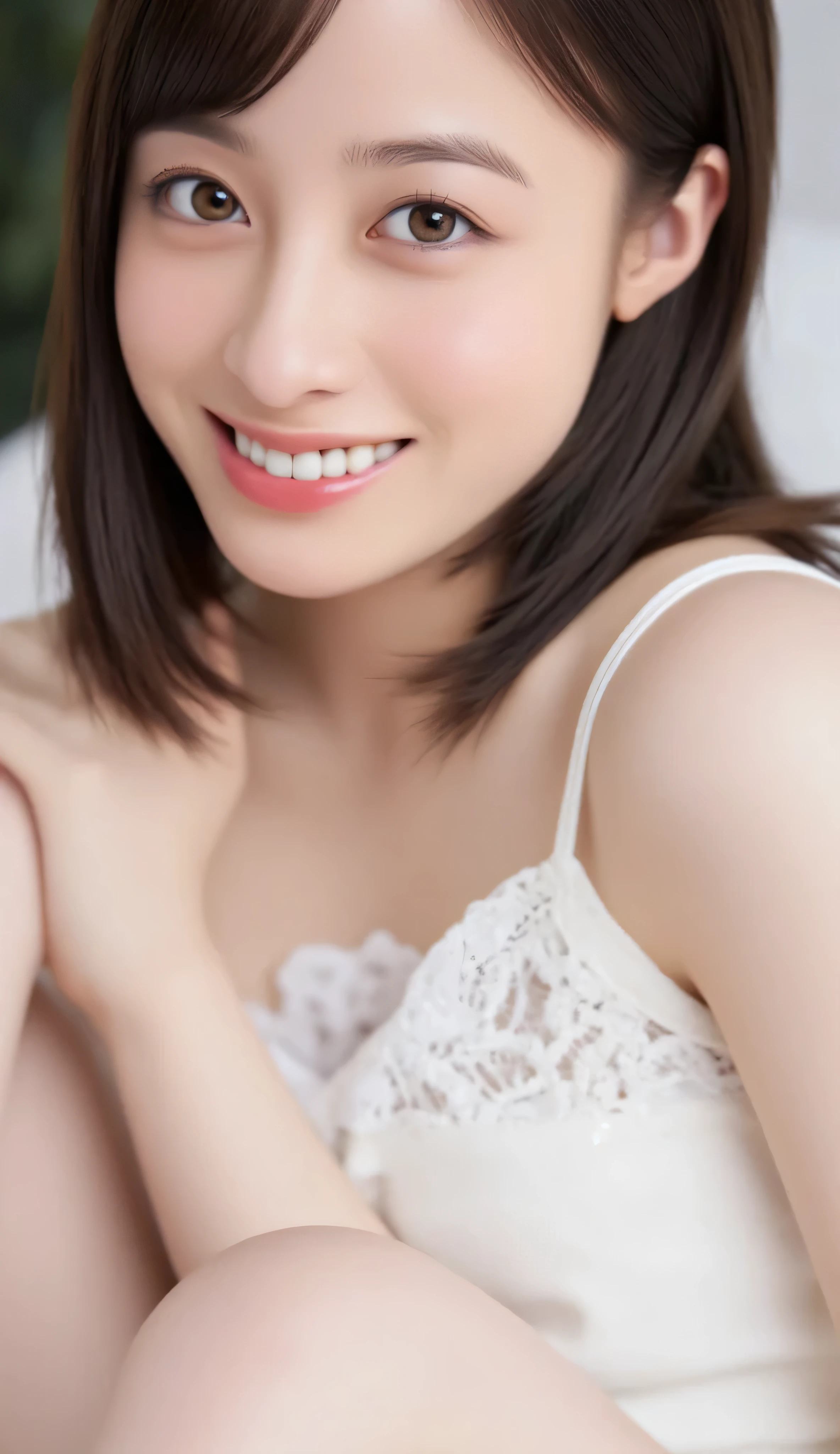 (nsfw:1.5), ( looking up from below ), Beautiful and wonderful, Perfect white skin, Hazel's sparkling eyes, Sexy Smile , ((white loose tight mini dress)), High leg slit , perfect camel toe with bulging back in thin fabric, perfect size DD cup booties,
Perfect Slender Legs ,
((perfect little round legs)),
bright color, detailsな目,
very well detailed, details,
volume lighting,
front tilt,
standing with legs spread out,
showing expression to viewers,
( full body view from behind 、 low angle),
((detailsな膨らむキャメルトゥ))
perfect booties with deep rips ,
((perfect size DD cup booties))
((camel toe focus))