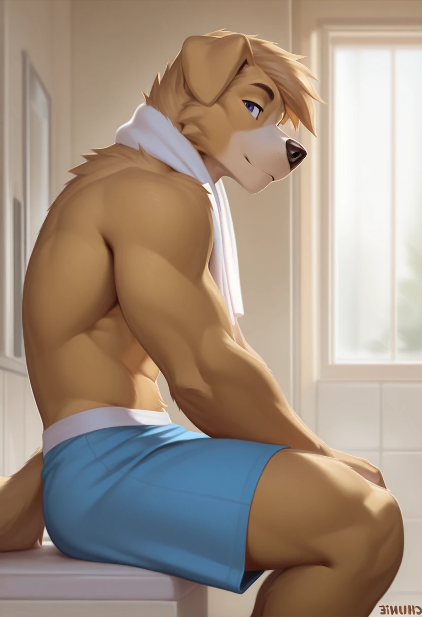 Hyper-realistic solo shy innocent cute youthful baby-faced: 1.6, embarrassed 1.5, naked golden hair, slight frame, skinny build, single pair of cat ears, ((shy 1.6, nervous 1.7, aroused 1.3, flustered look 1.8)), panicking, blushing 1.7, toned body, humanoid feline golden-furred catboy 1.8, ((completely golden fur 1.9)), (massive thick hyperpenis 1.9), (huge swollen engorged balls 1.8), posing with hands behind head, hands on genitals. 4k, masterpiece, AS-youngest, erect , syurostyle, underside of glans 1.5, art by dagasi, massivepenis, genitals bigger than torso, toned abs, mouth open in surprise 1.3, shocked look, lidded eyes, hock, (detailed muscles 1.2), beautiful detailed eyes, cute face, (obscenely large genitals 1.7), cat tail 1.4, leaking urethra, long penis, erect nipples, teary-eyed 1.2, big cute eyes 1.5, beautiful youthful face, cute eyebrows and boyish face, extremely slim twink-like femboy physique:1.8, getting out of the shower, speedo bulge