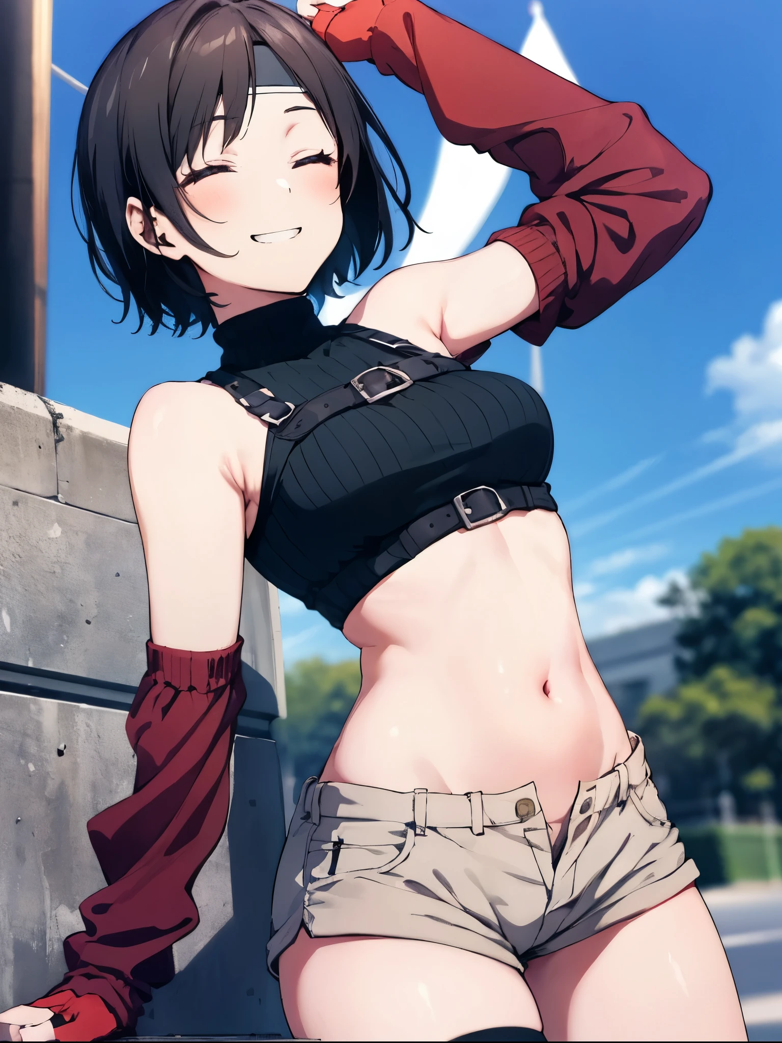 8k, masterpiece, highest quality, best quality, official art, beautiful and aesthetic, extremely detailed, (fractal art: 1.3), colorful, highest detailed, perfect face, upper body, HDR, sexy, wide hips, thicc figure, Detailed face, Detailed eyes, brown eyes, perfect face, perfect eyes, ( 1 girl, trans, futa, futanari, big ass, slim waist, pretty face, long brown hair, sharp jawline, he wears traditional Japanese Shinobi attire, he is sexy, she is beautiful, she has black eyeliner, he has makeup, she has a girly face, she is tanned, she has small booba , she is blushing, she wears blush, she has a small penis, small dick, genitalia outline, detailed genitalia outline, hips wider than shoulders, slim torso, black lipstic, e-girl makeup, blushing, sweaty, orgasm face, pretty, sharp jawline, brown eyes, cute, thigh high socks, goth clothes, black skirt, black crop top, black lipstick, black eyeliner, cute smile, genitalia outline on clothing,male genitalia, small bulge, Goth, goth make up, dark eyeliner, Fishnet, clothed up, clothes, short skirt, black crop top, goth fashion. covered in cum, cum shower, excessive cum, cum on face, face covered in cum, bukkake, vomcum, corruption empty eyes half-closed eyes evil smile no pupils crazy smile