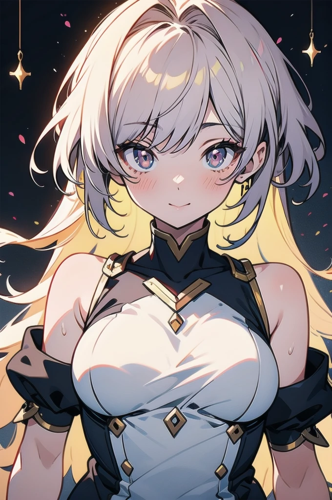 1girl, princess uniform, long blonde hair, drill, gold eye, portrait, pouting, shy, embarassed expression, pink blush in cheek, red ear, charming, glowing, sidelighting, angry
