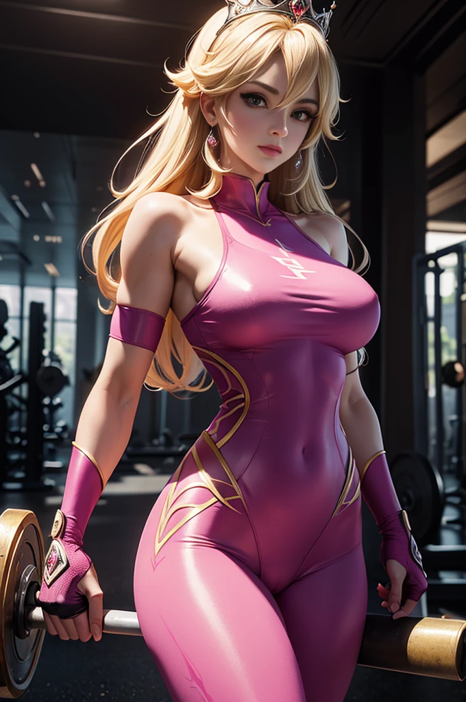 Accurate, Top Quality, Masterpiece, Accurate, Super Detail, Anatomically Correct, Meticulous, High Quality, (Photorealistic Stick: 1.2), Sharp Focus, Cute Girl, (Pink Ninja Costume), Beautiful Face, detailed and perfect face, perfect proportions, big breasts, thin waist, navel, big butt, crotch gap, sexy thick thighs, dynamic pose, dynamic angle, perspective, depth of field, movie lighting, texture skin with blemishes,