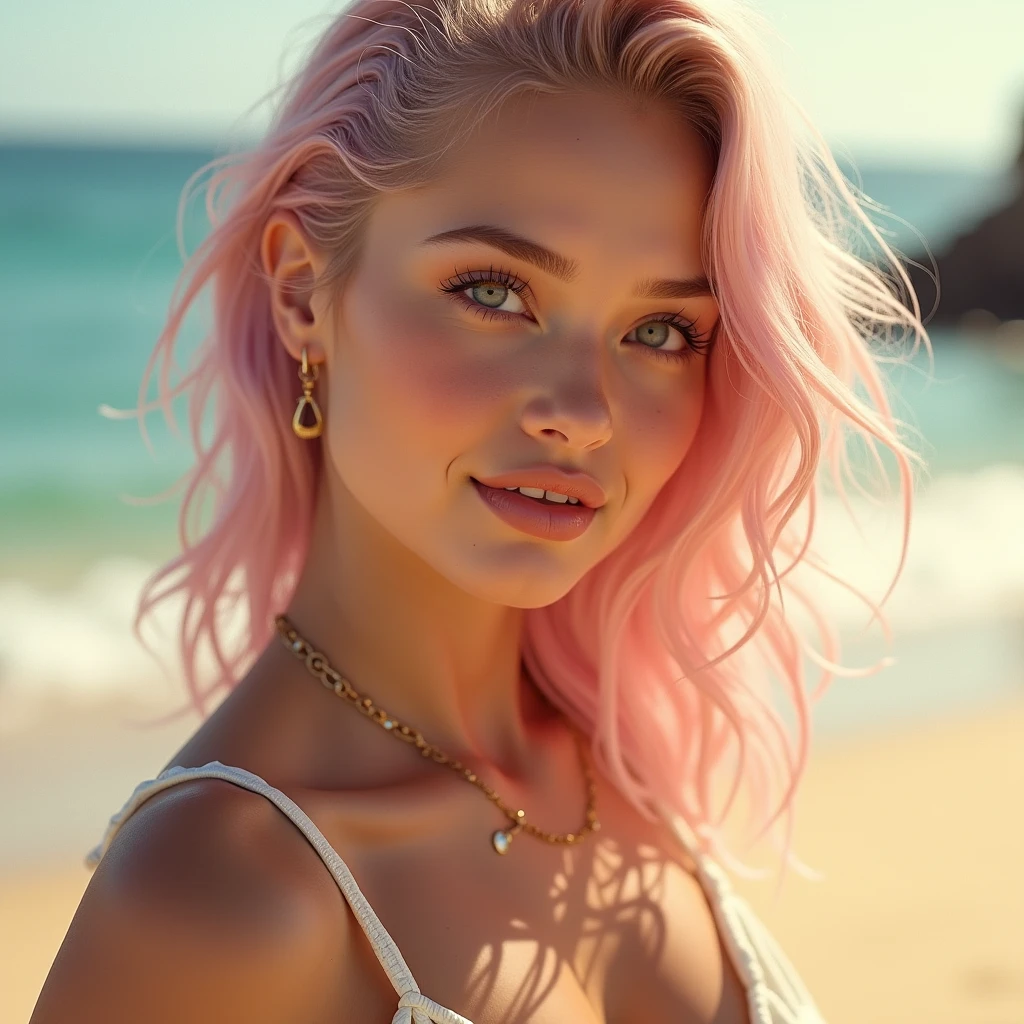 high resolution,KPOP,Seaside,Girl Turning Around