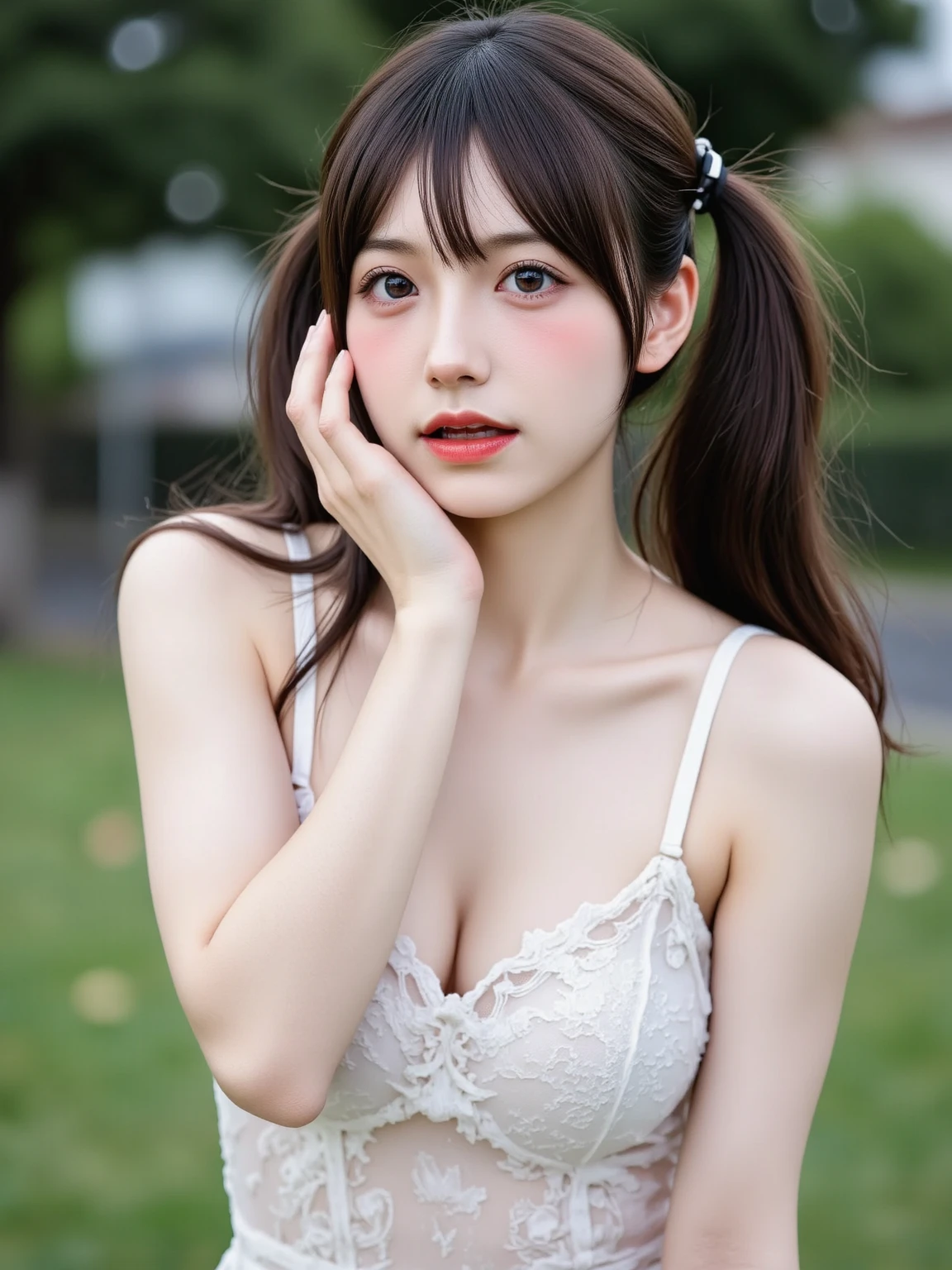 highest quality, shape, Very detailed, In detail, High resolution, 8k wallpaper, Perfect dynamic composition, Beautiful details, dress,Random Hairstyles, Perfect Anatomy,Center of chest, Natural color lip, Random sexy poses,smile,Woman with perfect body,Little devil succubus,