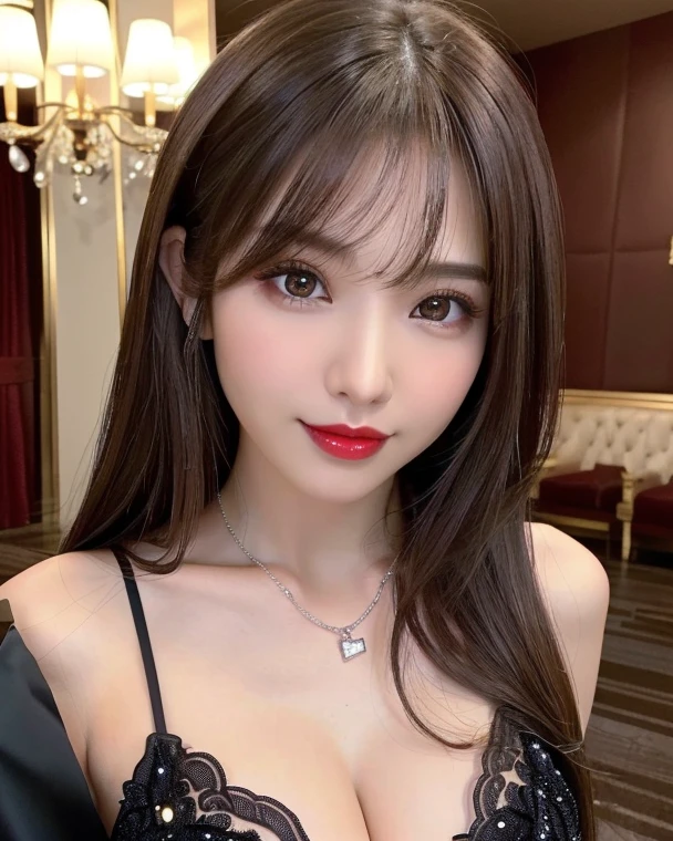 ((Top Quality, 8k, Masterpiece: 1.3)), Beauty, Hide Face, 1 Girl, Beautiful: 1.3, Slender Abs: 1.1, Camisole, Black Hair medium, Ultra Detailed Face, Highly Detailed Lips, Detailed Eyes, Double Eyelids, selfie, cleavage,