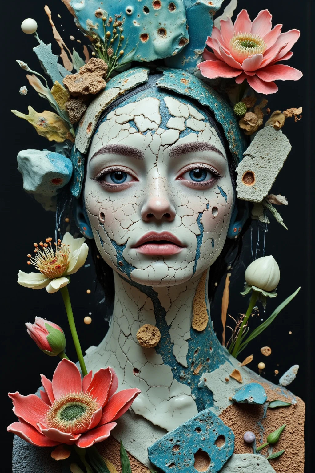 a beautiful woman by UnderseaSculpture and Artur Bordalo <lora:UnderseaSculpture-000008:1>