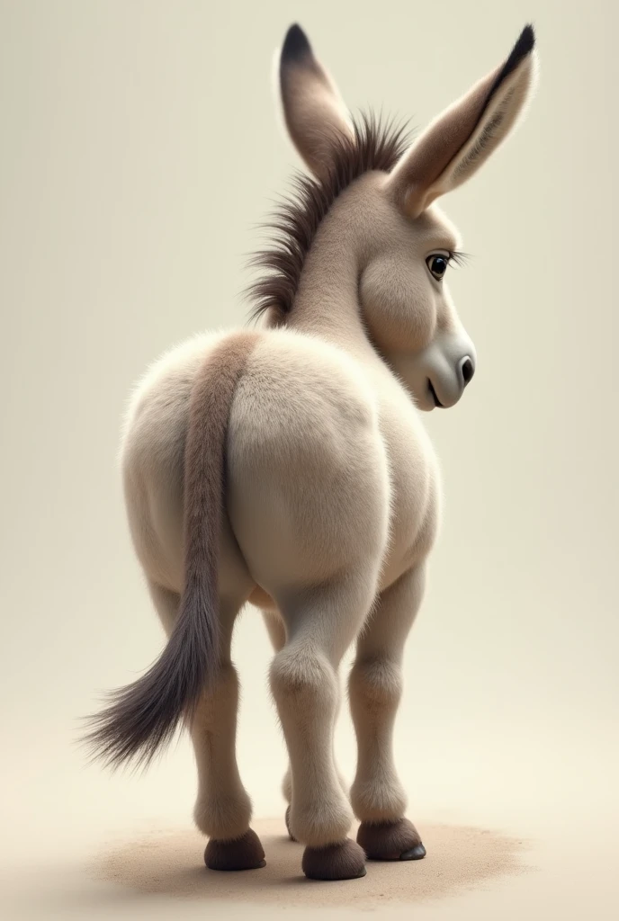 A Donkey female huge ass black pussy anus fursuit a 2 adult alone outdoors and blue eyes looking at the viewer with a smile Black background