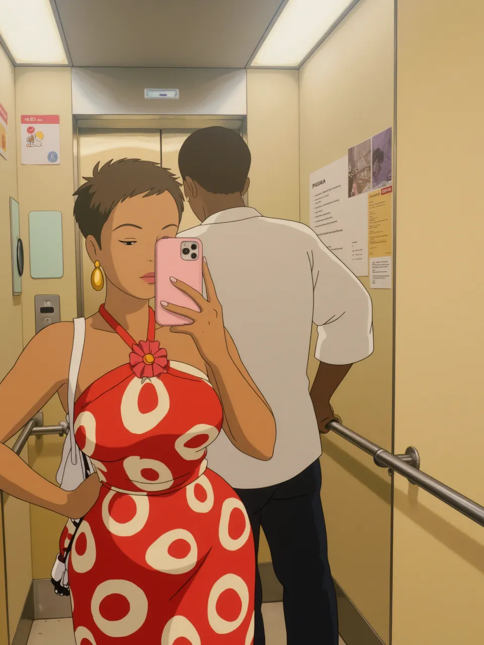 illustration, cartoon, soothing tones, calm colors, portrait (LDR_LoraDancer:0.8), 1girl,reaching towards viewer, hand focus, girl standing, gold bra, hallway, <lora:LDR_The_Witness_Dancer_V2-10:0.85> (A_Mielgo_Style:0.7) <lora:Alberto_Mielgo-09:0.65> <lora:add_detail:0.9>