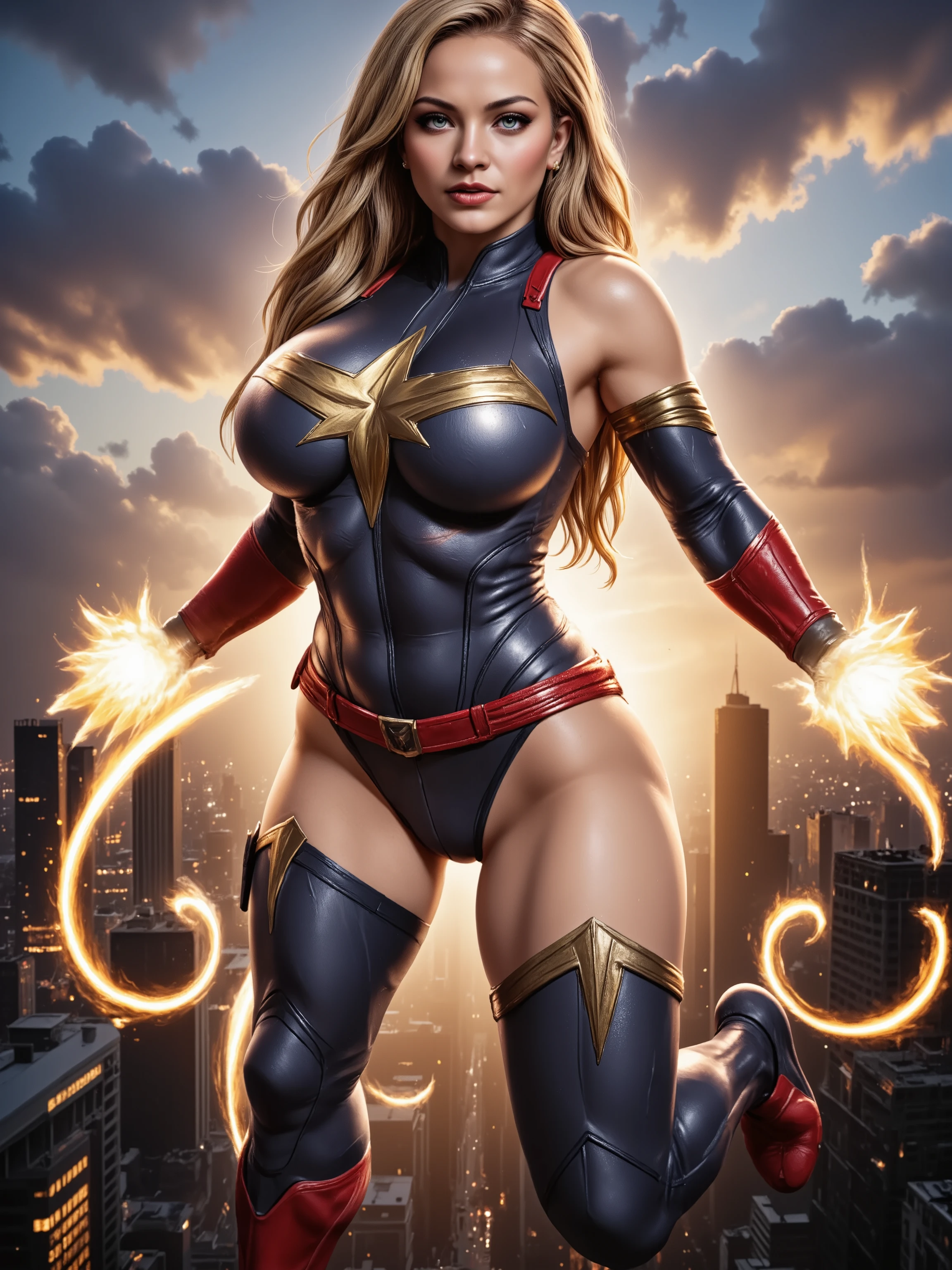 This character portrays a confident and alluring super sexy beautiful woman, 22 years old, a thin fit body, big gray eyes, golden blonde hair, (realistic:1.3), hyper detailed, photorealistic, portrait, masterpiece, vibrant colors, natural lighting, cinematic composition, hyper detailed beautiful pink pussy lips, hyper detailed open deep pussy, hyper detailed asshole, intricate details, hyper detailed, photorealistic, portrait, masterpiece, vibrant colors, woman sitting on a man's cock inside pussy, clad in Captain Marvel clothes,