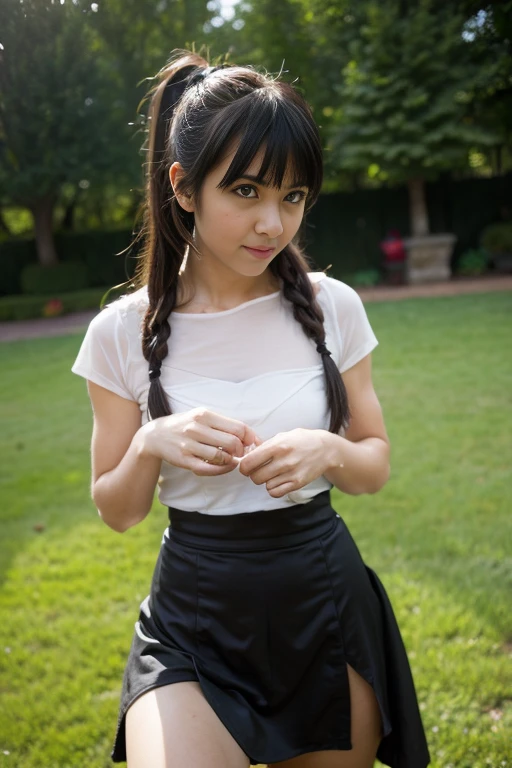Latina Black Girl in park. She will a very sweet. Cosplay DVA Overwatch