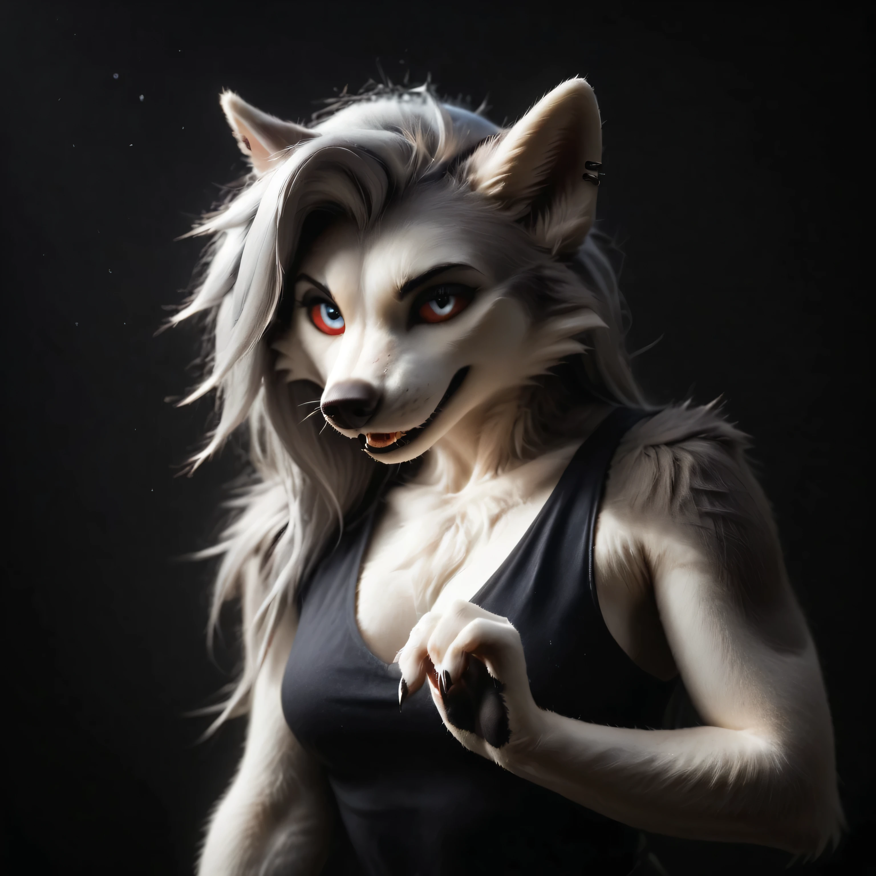 score_9,score_8_up,score_7_up, 1girl, solo, masterpiece, Loona, furry, anthro, fluffy tail, runway fashion, singing, good hands, digital painting, masterpiece, subsurface scattering, soft lighting, best quality, detailed, smooth lines, scifi background, realistic style, highly detailed, vibrant colors, 4k.