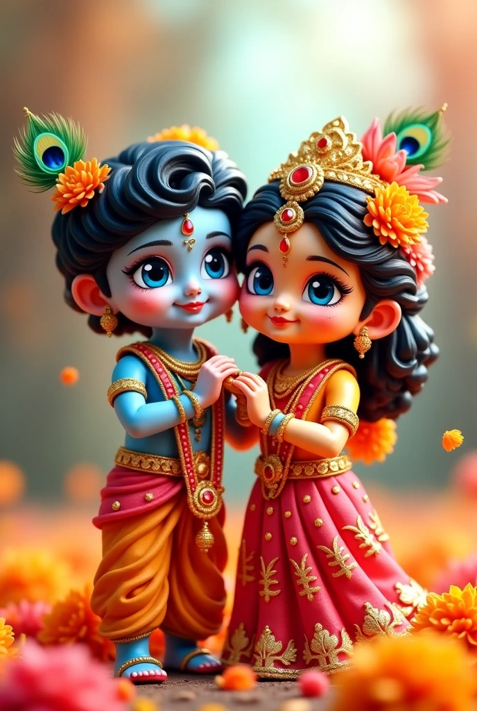 Little Radha Krishna cute clear hd photo beautiful