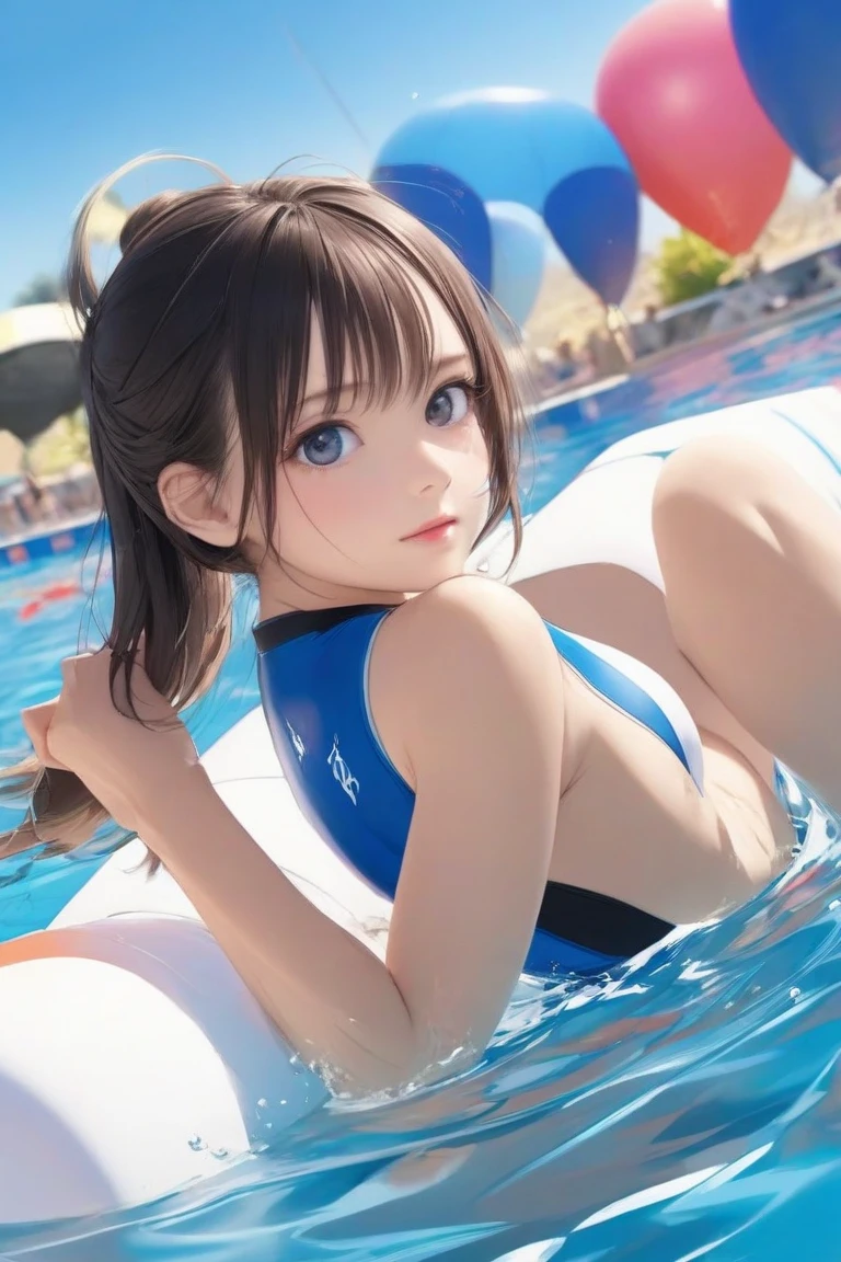 whaite hair,Kizi,swim wears,