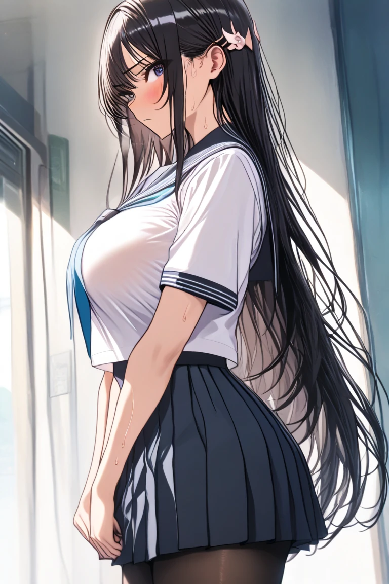 (masterpiece,Highest quality,超A high resolution), (((A very beautiful 25 year old girl))), 、View the photographer、 ((smile)), Super cute face, Glossy lips, Double eyelids on both eyes,Natural smile、 Natural Makeup, Long eyelashes, Shiny and smooth hair、Center image, Perfect limbs, Perfect Anatomy,((White Chinese dress)))、,(Wet with sweat),School,Glasses,Cute pose,Beautiful ponytail,Turn around and look back,saten ruiko,Big Breasts,crowd