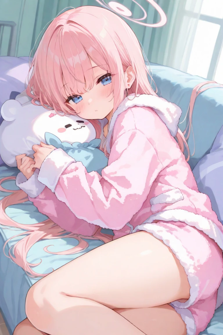 score_9,score_8_superior,score_7_superior,One girl,Pink Hair,Chibi character alone,,hood chibi,bangs,sleep,布団でsleep,Put on a futon,sleeping,fullbody,whole body,hoodie,Wearing a hood,Long sleeve,Hair between the eyes,Sleeves are longer than your fingers,white background,