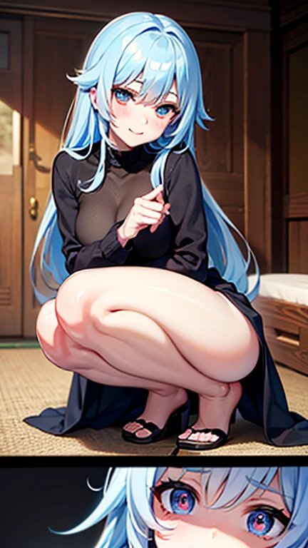 rezeroRem, Rem, Bold sexy pose,Ahegao,cute、Camera-facing shot、G-Cup 、caste-like face、Sexy full-body body