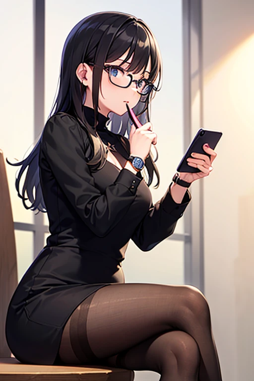 Adult, Female, Black hair, goth girl, gothic aesthetic, goth clothing, goth make up, thick thighs, medium chest, annoyed, disgruntled, sitting in gaming chair, gt racing chair, black and white chair, bedroom, gothic bedroom, aesthetic bedroom, Masterpiece, Accurate, Anatomically Correct, Best Quality, High Details, Detail, Super Detailed, Best detail, Perfect detail, Amazing detail, [-3, 3], Art Nouveau, 