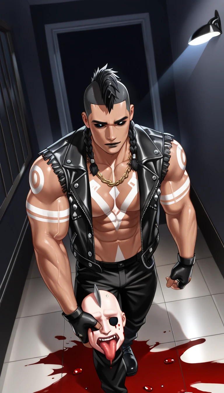 (masterpiece, Best Quality), Katsuki Bakugo, The whole body of a age boy, teen face,Body tilt,delicate big eyes,Open your eyes,red eyes,well-muscled,with an intricate,nakeness,(backbone:1.2),vivd colour,(depth of fields:1.2),Raised sexy, restrained arm, youthful, imminent sex, black thong, shirtless, blushing, angry, intimate lighting, night, leather black spiked collar, slave cuffs, slave collar, waiting impatiently, slutty, dramatic lighting, dark light, big legs, big bulge, chains, prison
