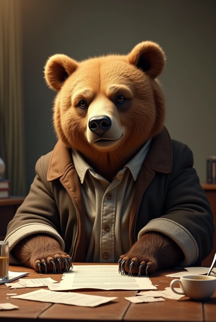 Pixelart generates an image of a bad bear, in gangster clothes, White background, camera position full shot