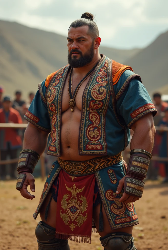high resolution high quality Reality suspicious Giant fortune teller In front of a round crystal Intimidation Upper Body Looming metallic Transparency Facing forward suspicious雰囲気