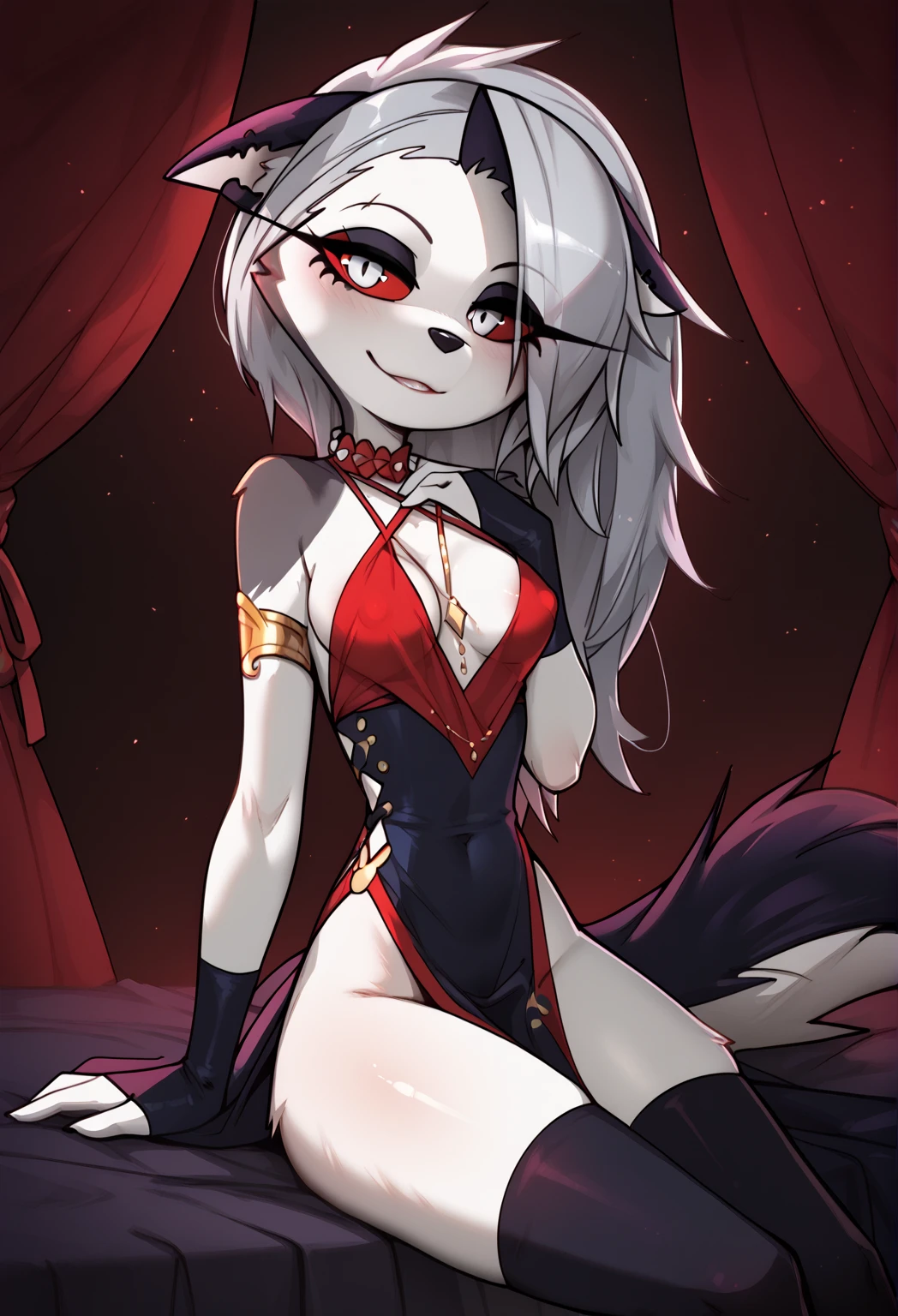 (child,,con,child) uma child nerd Anthro loba peluda,child,lolifeminine,young wolf girl, wolf muzzle, white hairy body, Cao Cao, long messy black hair,long hair, Bblack hair, white wolf tail, black glasses, blue colored eyes, white wolf ears, white wolf tail,smallbreast, standing alone,Neon Genesis Evangelion anime asuka outfit cosplay,standing,angry expression,fly away,shy detailed,gaping mouth,drooling,sweat,confrontation