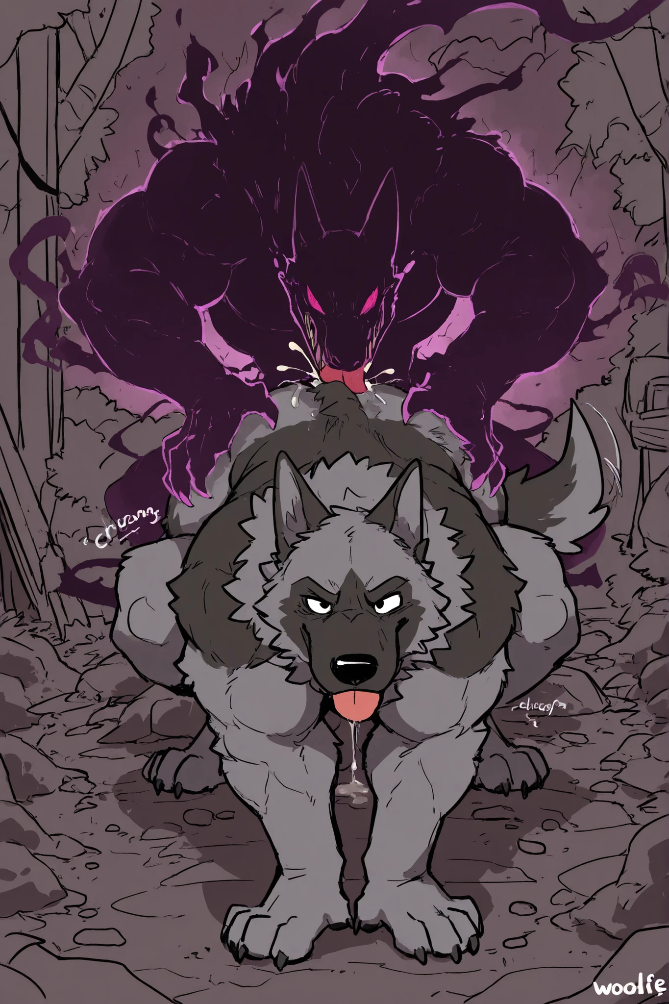 score_9, score_8_up, score_7_up, score_6_up, masterpiece, best quality, amazing quality, sitting, very aesthetic, absurdres, newest, doggy style, side, raping german shepherd, scenery, (heartless, muscular, feral, big muscles), 2male, chocking, grey fur, needy expression, closed Mouth, licking, happy, closed mouth smile, panting, huffing, tale wag, wagging tale , monster shadow, shadow monster, evil shadow creature, german shepherd, detailed eyes, smith, (sharp teeth), (by woolfie:), dog sheath, breeding, fucking, cumming in ass, dog knot locked in ass dripping cum