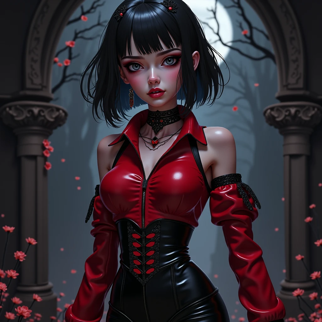 big tiddy goth gf, cinematic lighting, inspiring, vibrant, grim, dark, epic, high detail, hyper realism, masterpiece, professional CGI, HDR, UHD, best quality, 64k