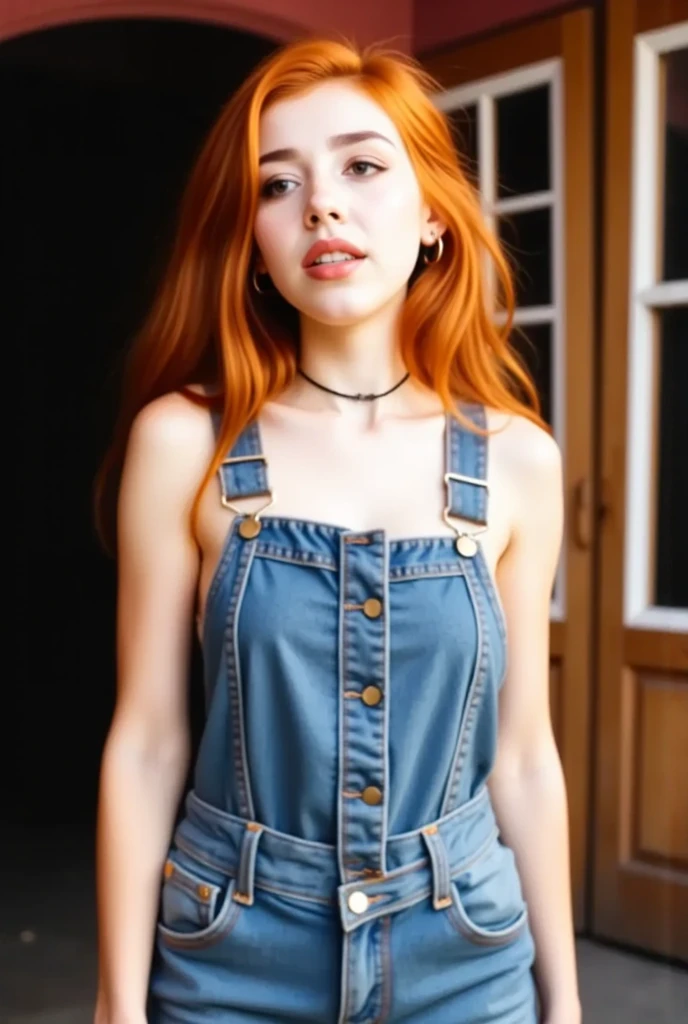 HaleyH, PA7_Photo, Street photography, Gorgeous, early twenty, woman, (((Long hair))), Straight hair, Red hair, Brown eyes, Biting lips, Peach lips, Silly, Medium breasts, Tank top, Denim shorts, Dimly lit, Glow, starlight, Clear sky, Cityscape background, Olympus OM-D E-M1 Mark III, 45mm prime lens, Medium shot, BREAK PA7_Portrait-HL, Eye level, Velvia 100, Dreamy haze, (((PA7_Human-Likeness)))
<lora:add_detail:0.5>