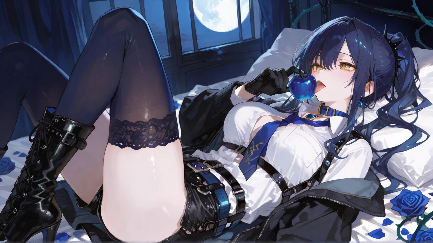 (Masterpiece,Highest quality),(Maximum details),woman,10 years old,short hair,black hair,Cute face,3D, Dimensional.,3D image,brown eyes,Wear a white short-sleeved shirt,Wear purple pants,action,Eat fried eggs,นั่งอยู่บนchair,decorate,table,chair,backdrop,park,