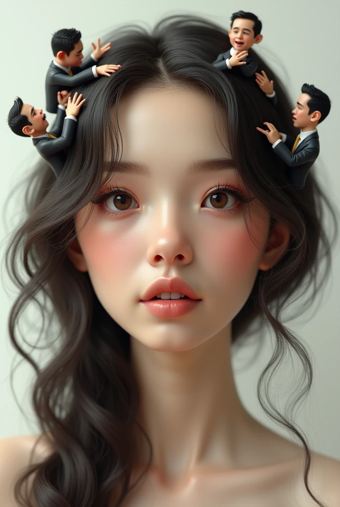 8K quality、High resolution、Realistic skin texture、High resolutionの瞳、Detailed face、Blowjobする女、Brown long hair、、A simple green Chinese dress made from light fabric.、Dignified face、thin、Model Body Type、Realistic female genitalia、Deep and realistic penis swallowing、Blowjob、deep throat、Semen-covered body、put penis in mouth all the way to the base、Shooting from the side、Swallowing a lot of semen
