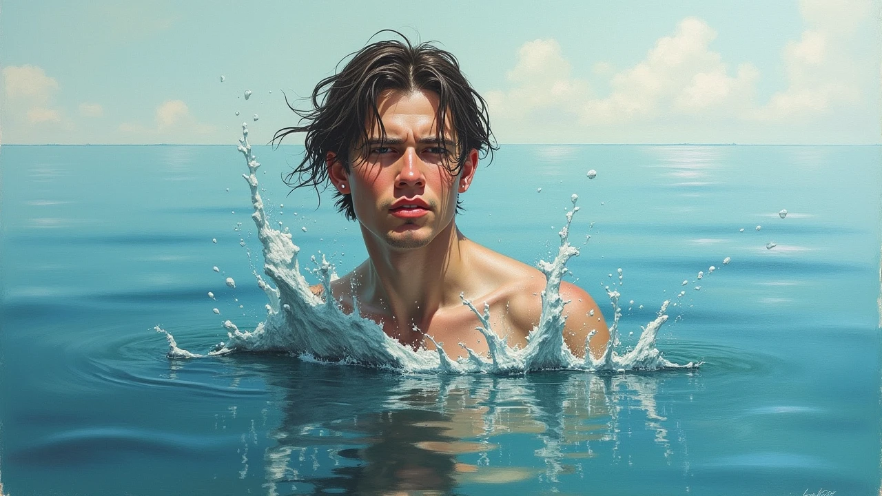 Harry styles swimming