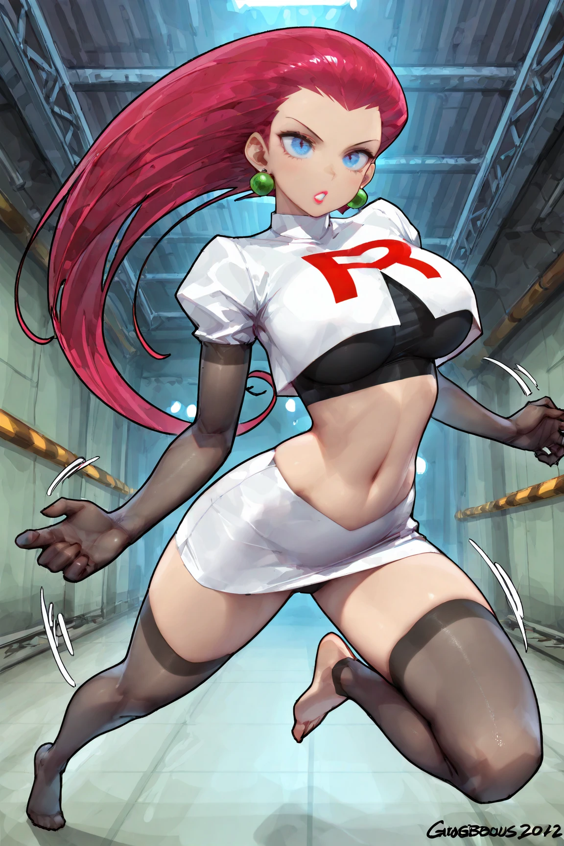 Kiriko, slender body, cute sexy asian girl in white and red stockings, white and red choker, small breast size, small tiny tits, red Kiriko forehead protector, Japan, nude wet pussy, female masturbation, masturbation, Ahegao Face, ahegao
