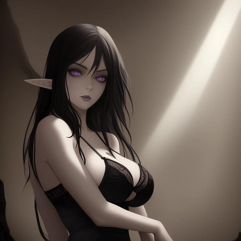 Ancient , Zephyria race, queen azelf, blue hair, red eyes, looking at viewer, ancient armor,