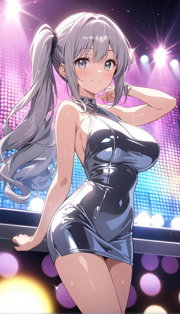 score_9,score_8_up,score_7_up,score_6_up, 2d, 1girl, shiny skin,
anastasia_\(fate\), solo, huge breasts,
neon green,
glowing, exhibitionism, fishnet leotard, fishnets, fishnet thighhighs, neon_lights, rave_party, nightclub,
crowd, nightclub, rave, spotlights, ultraviolet light, crowded, happy,
dancing, close up,