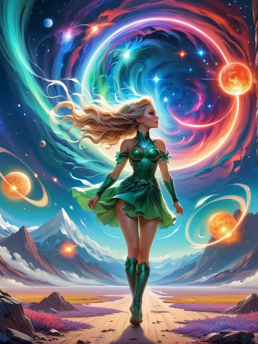 Vibrant Nebulae Octans by_Mappa ((Rain_Color Colorful_liquid_on_naked_body:1.3 Colorful_body Colorful_ink_on_hair:1.2 sunset Rainbow Abundant_colorful_liquids White_liquid fullbodye wet_Color_liquid)) In the vast expanse of the cosmos, a breathtaking image unfolds before your eyes. In the heart of a starry galaxy, vibrant nebula dance and swirl, their ethereal colors blending and intertwining. The scene is a symphony of cosmic beauty, with tendrils of interstellar dust and gas reaching out into the void. The stars shine with an otherworldly brilliance, illuminating the cosmic tapestry that stretches across the vastness of space. It is a visual feast for the senses, an awe-inspiring glimpse into the wonders of the universe. BREAK,Detailed,Realistic, highly detailed digital art,octane render, bioluminescent, BREAK,by Mappa studios,masterpiece,best quality,official art,illustration,ligne claire,(cool_color),perfect composition,absurdres, fantasy,focused,rule of thirds masterpiece meticulously intricate ultra_high-details extreme improved ultra_high-quality ultra_high-res ultra_photo-realistic optimal ultra_sharpness perfection accurate volumetric SunLight Lightning_contrast global_illumination cgi vfx sfx reflex Octane_rendered ultra_high-def UHD XT3 DSLR HDR romm rgb pbr 3dcg fxaa blu-ray vivid colors-coded anti-aliasing fkaa txaa rtx ssao opengl-shaders glsl-shaders post-processing post-production cell-shading tone-mapping ❤luminescence Heart glow hearth Crystalline earth varies multi etc. --s 1000 --c 20 --q 20 --chaos 100