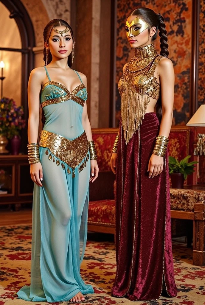 Very beautiful ancient Greek princes in sexy horny clothes showing beautiful big breasts. Up skirt