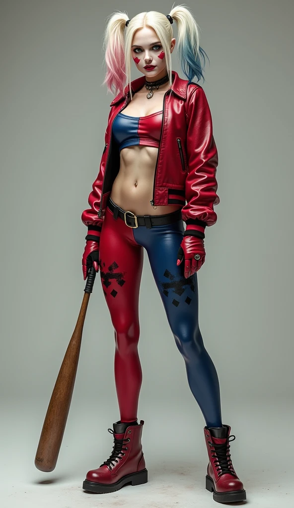 A close-up of a woman with a bat and shirt, Margot Robbie: Harley Quinn, Elizabeth Olsen as Harley Quinn, Emma Watson as Harley Quinn, Harley Quinn debout, Gal Gadot as Harley Quinn, Emma Watson est Harley Quinn, Harley Quinn, Margot Robbie: Tank Girl, Photo du film Harley Quinn, Photo de film Harley Quinn, Lady Gaga as Harley Quinn