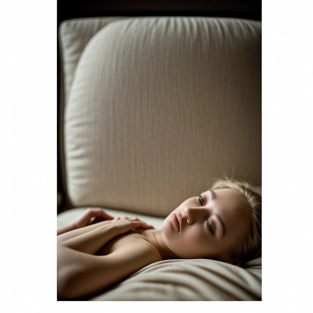 A naked woman with a black ponytail、On the bed、Nipples are being pulled。Are crying。Legs are spread wide。
